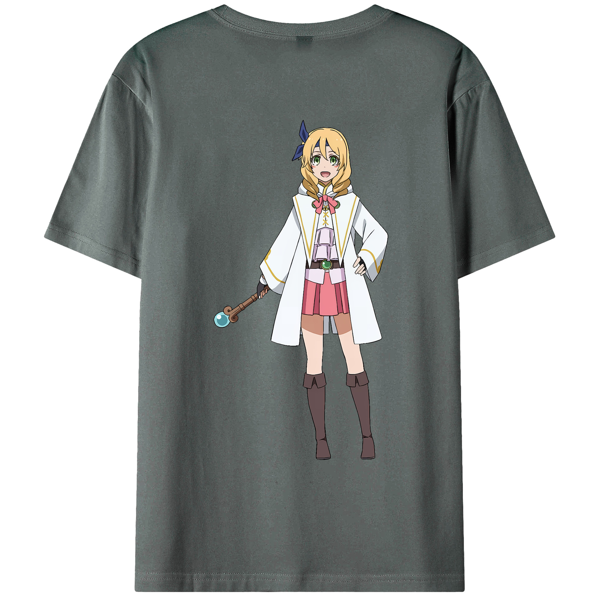 （画像用） 転スラ Regarding Reincarnated to Slime 綿100％ メンズ半袖Tシャツ（バックプリント） 通気性